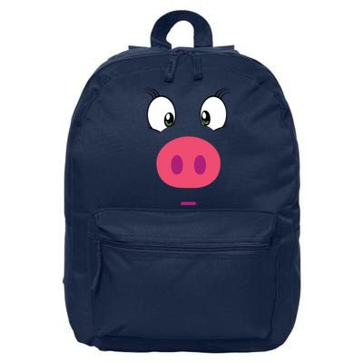 Piggy Design Pig Face 16 in Basic Backpack