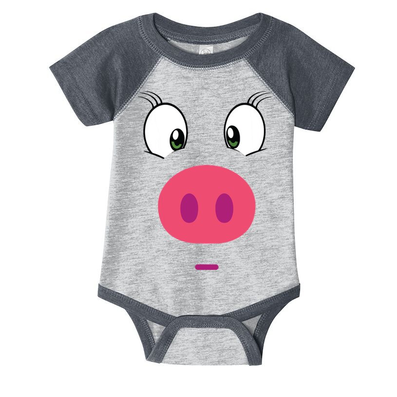 Piggy Design Pig Face Infant Baby Jersey Bodysuit
