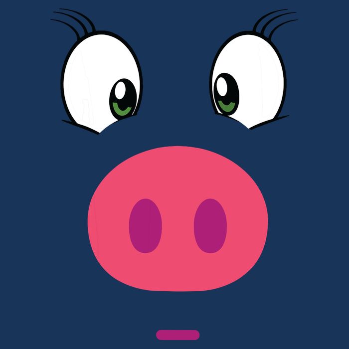 Piggy Design Pig Face Infant Baby Jersey Bodysuit