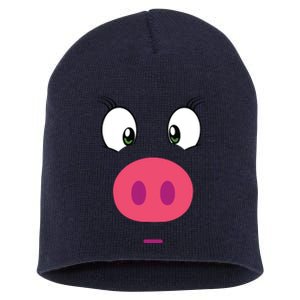 Piggy Design Pig Face Short Acrylic Beanie