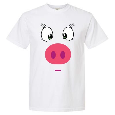 Piggy Design Pig Face Garment-Dyed Heavyweight T-Shirt