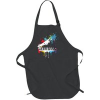 Piano Design Piano Gift For Pianist Full-Length Apron With Pockets