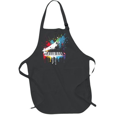 Piano Design Piano Gift For Pianist Full-Length Apron With Pockets