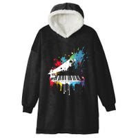 Piano Design Piano Gift For Pianist Hooded Wearable Blanket