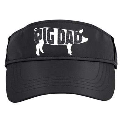 Pig Dad Pig Lover Owner Ranch Farmer Fathers Day Adult Drive Performance Visor