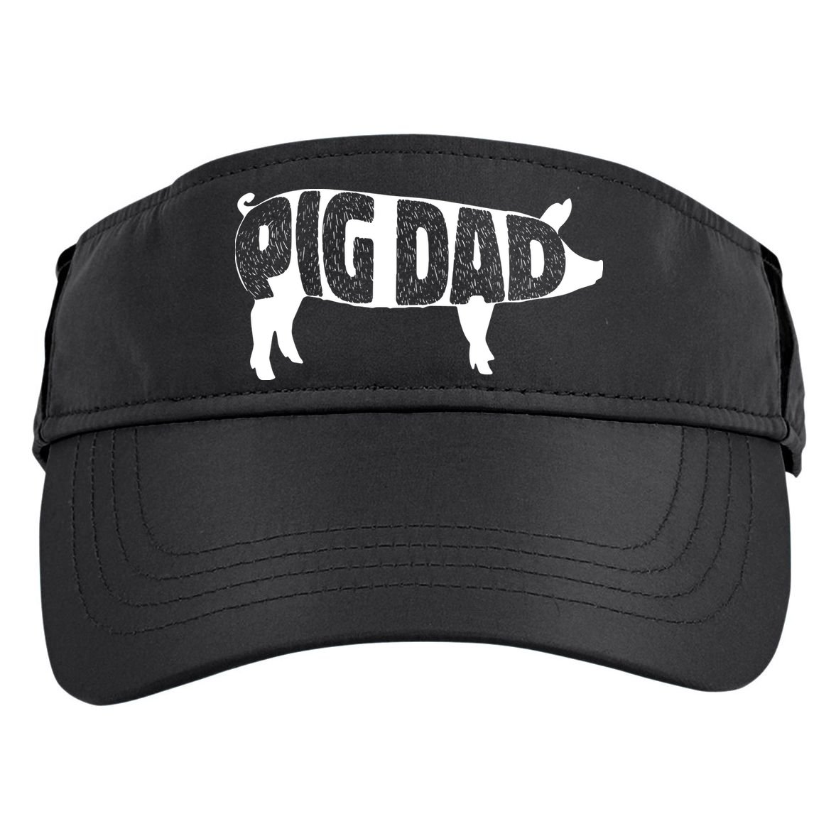 Pig Dad Pig Lover Owner Ranch Farmer Fathers Day Adult Drive Performance Visor