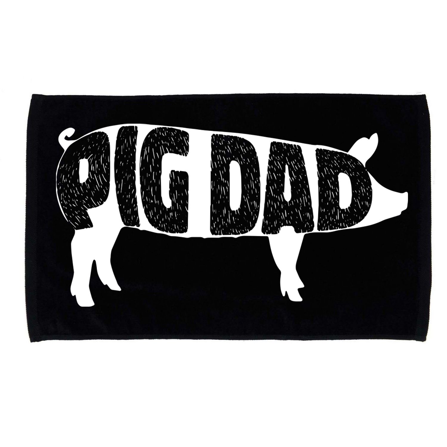 Pig Dad Pig Lover Owner Ranch Farmer Fathers Day Microfiber Hand Towel