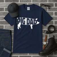 Pig Dad Pig Lover Owner Ranch Farmer Fathers Day Tall T-Shirt