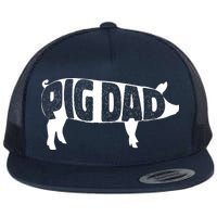 Pig Dad Pig Lover Owner Ranch Farmer Fathers Day Flat Bill Trucker Hat