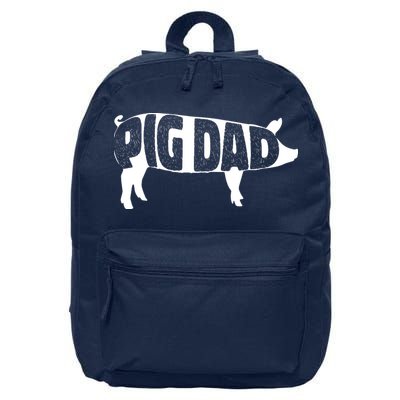 Pig Dad Pig Lover Owner Ranch Farmer Fathers Day 16 in Basic Backpack
