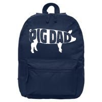 Pig Dad Pig Lover Owner Ranch Farmer Fathers Day 16 in Basic Backpack
