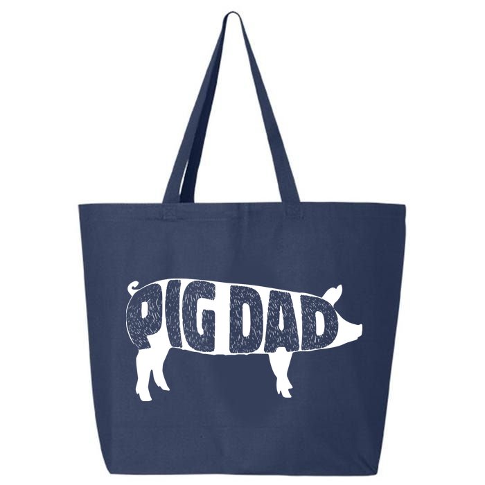 Pig Dad Pig Lover Owner Ranch Farmer Fathers Day 25L Jumbo Tote