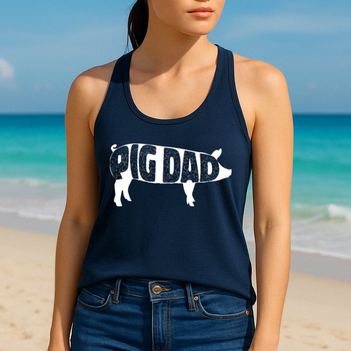 Pig Dad Pig Lover Owner Ranch Farmer Fathers Day Womens Tank Top