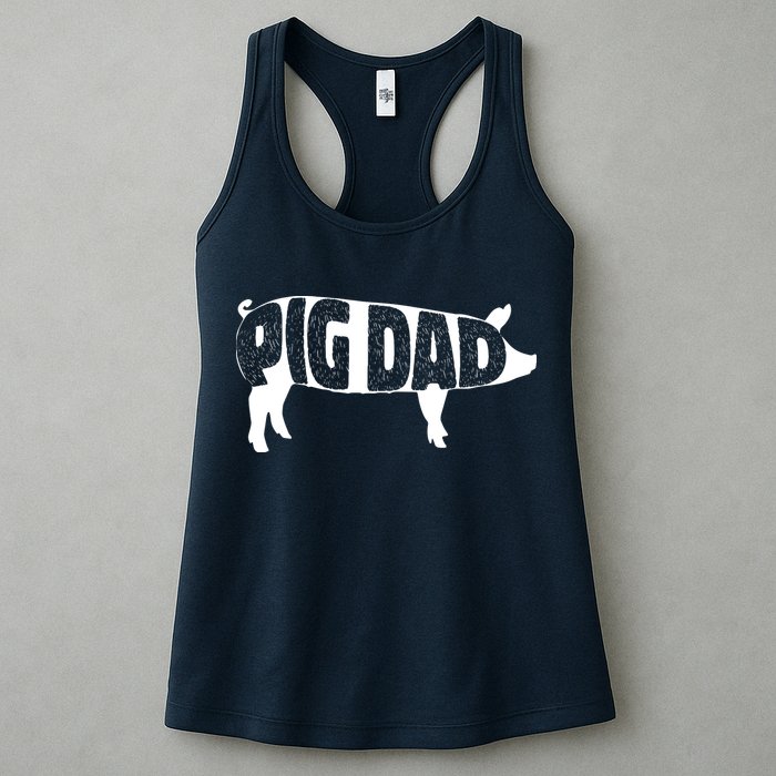 Pig Dad Pig Lover Owner Ranch Farmer Fathers Day Womens Tank Top