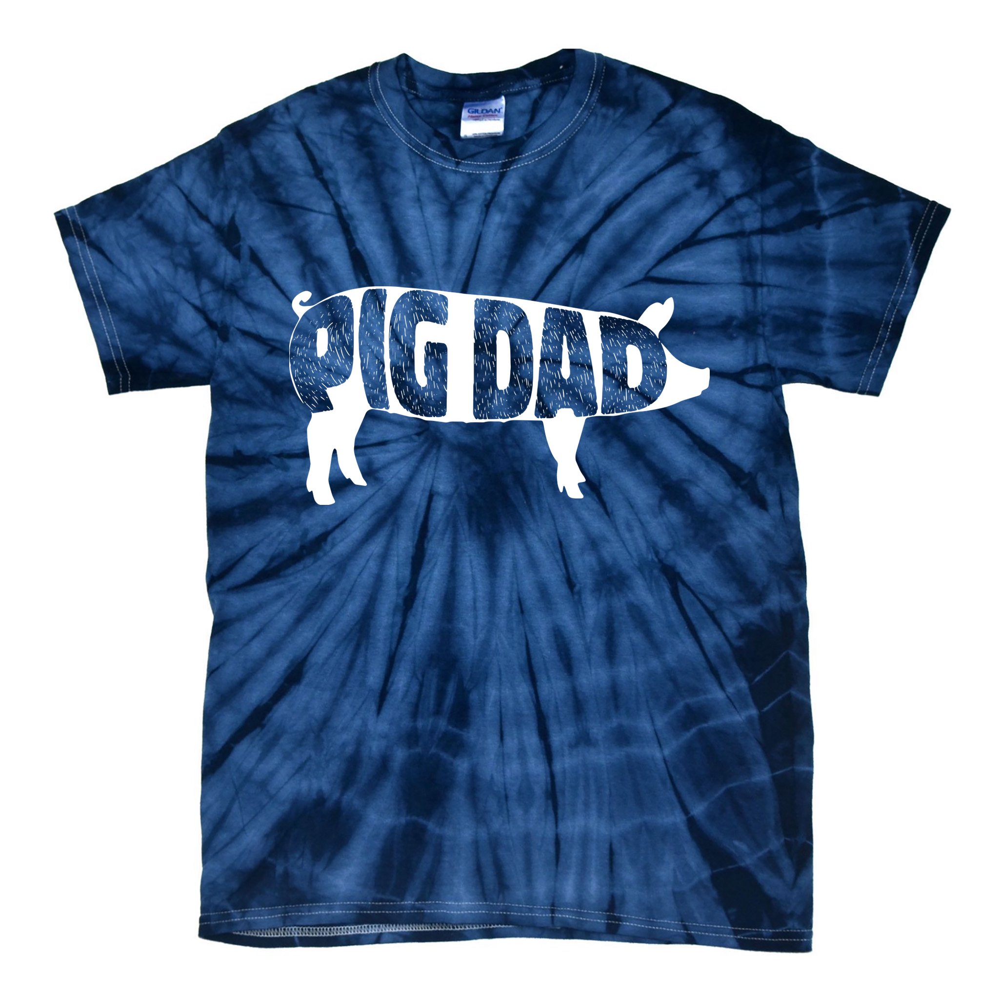 Pig Dad Pig Lover Owner Ranch Farmer Fathers Day Tie-Dye T-Shirt