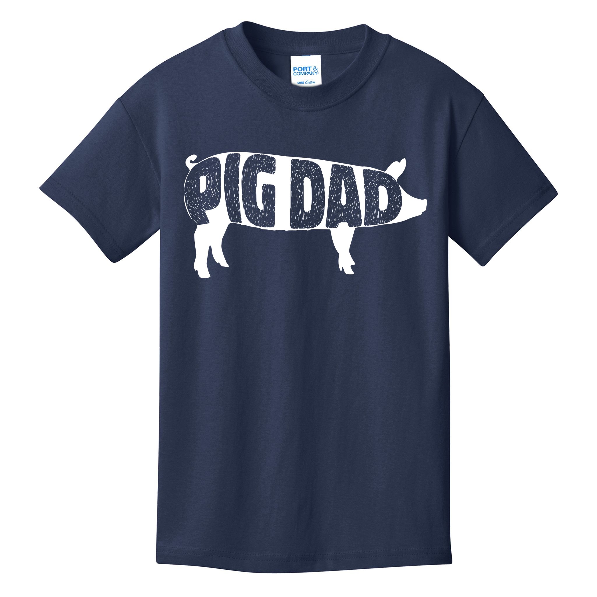 Pig Dad Pig Lover Owner Ranch Farmer Fathers Day Kids T-Shirt