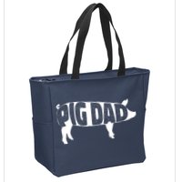 Pig Dad Pig Lover Owner Ranch Farmer Fathers Day Zip Tote Bag