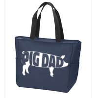 Pig Dad Pig Lover Owner Ranch Farmer Fathers Day Zip Tote Bag