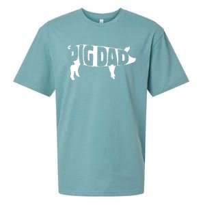 Pig Dad Pig Lover Owner Ranch Farmer Fathers Day Sueded Cloud Jersey T-Shirt