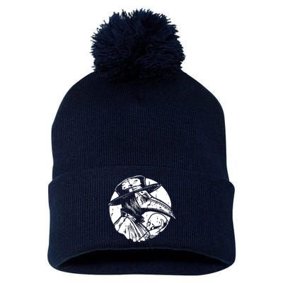 Plague Doctor Pom Pom 12in Knit Beanie