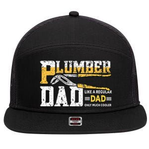 Plumber Dad Plumbing Pipefitters Plumber 7 Panel Mesh Trucker Snapback Hat