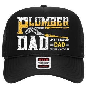 Plumber Dad Plumbing Pipefitters Plumber High Crown Mesh Back Trucker Hat