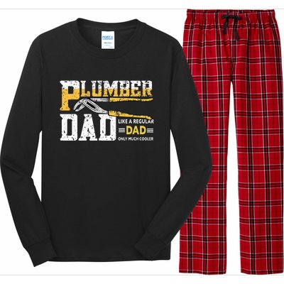 Plumber Dad Plumbing Pipefitters Plumber Long Sleeve Pajama Set