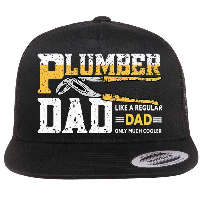 Plumber Dad Plumbing Pipefitters Plumber Flat Bill Trucker Hat