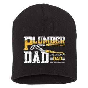 Plumber Dad Plumbing Pipefitters Plumber Short Acrylic Beanie