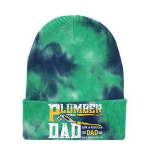 Plumber Dad Plumbing Pipefitters Plumber Tie Dye 12in Knit Beanie