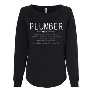 Plumber Definition Plumbing Dictionary Funny Plumber Womens California Wash Sweatshirt