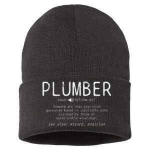 Plumber Definition Plumbing Dictionary Funny Plumber Sustainable Knit Beanie