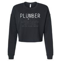 Plumber Definition Plumbing Dictionary Funny Plumber Cropped Pullover Crew