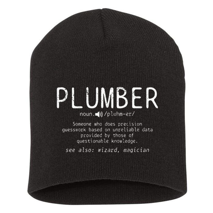 Plumber Definition Plumbing Dictionary Funny Plumber Short Acrylic Beanie