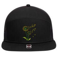 Pi Dandelion Pi Day Dandelion 3 14 Pi Number Math Dandelion Gift 7 Panel Mesh Trucker Snapback Hat