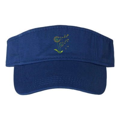 Pi Dandelion Pi Day Dandelion 3 14 Pi Number Math Dandelion Gift Valucap Bio-Washed Visor