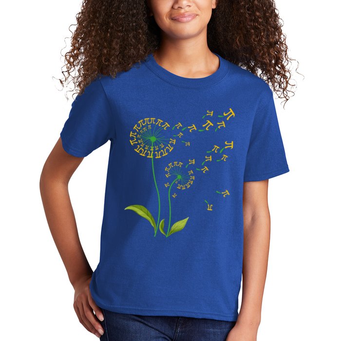 Pi Dandelion Pi Day Dandelion 3 14 Pi Number Math Dandelion Gift Kids T-Shirt