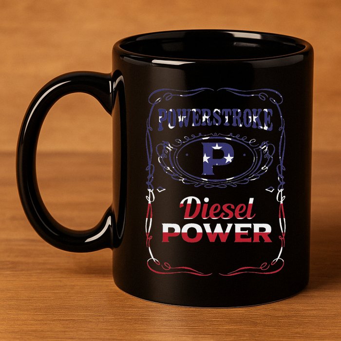 Powerstroke Diesel Power 11oz C Handle Ceramic Mug