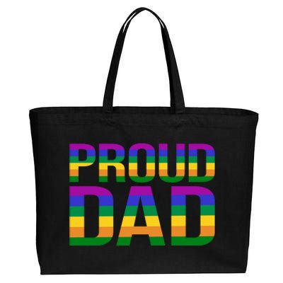 Proud Dad Cotton Canvas Jumbo Tote