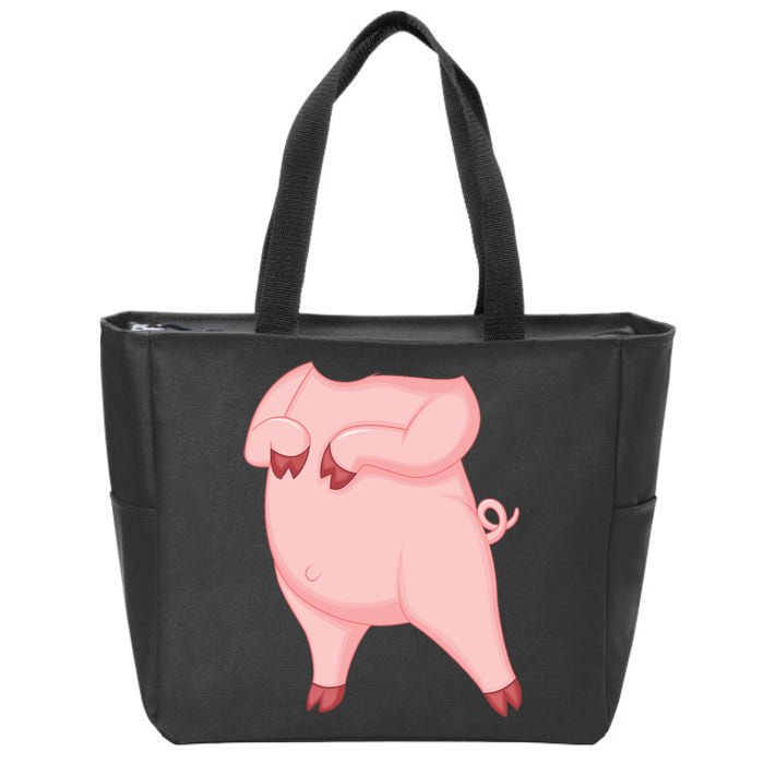 Pig Design Pig Costume Zip Tote Bag