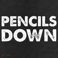 Pencils down 11oz C Handle Ceramic Mug