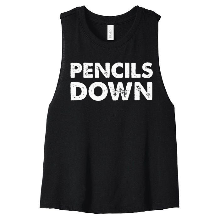 Pencils down Women's Racerback Cropped Tank