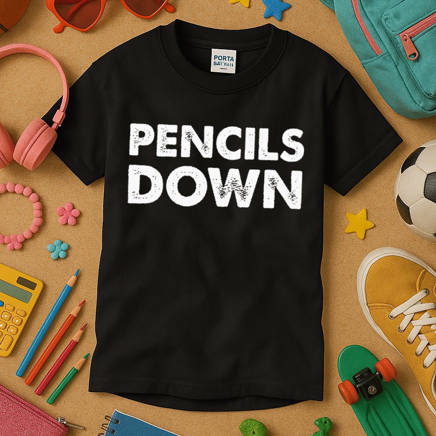 Pencils down Kids T-Shirt
