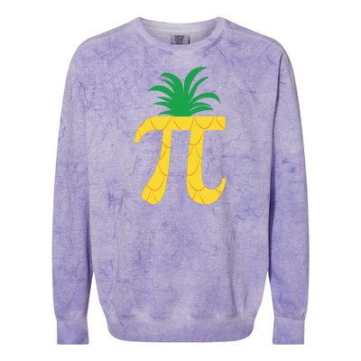 Pi Day Pineapple Colorblast Crewneck Sweatshirt