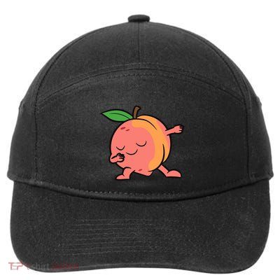 Peach Dabbing Peach Fruit Love Peaches 7-Panel Snapback Hat