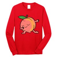 Peach Dabbing Peach Fruit Love Peaches Long Sleeve Shirt