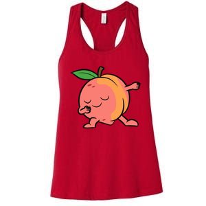 Peach Dabbing Peach Fruit Love Peaches Women's Racerback Tank