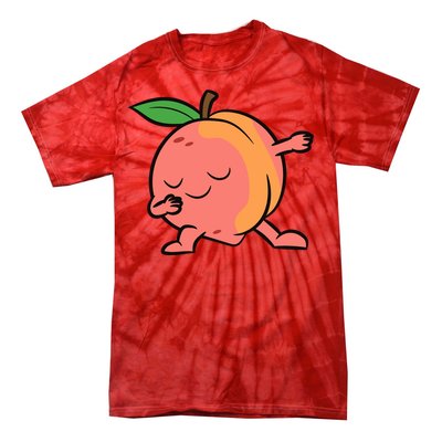 Peach Dabbing Peach Fruit Love Peaches Tie-Dye T-Shirt