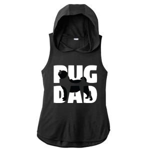 Pug Dad Pug Gift Father Dog Dad Tee Ladies PosiCharge Tri-Blend Wicking Draft Hoodie Tank