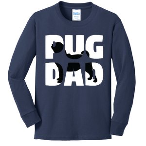 Pug Dad Pug Gift Father Dog Dad Tee Kids Long Sleeve Shirt